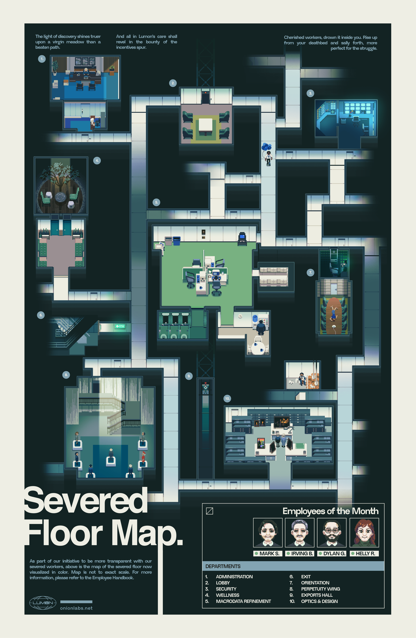 Severed Floor Map Print