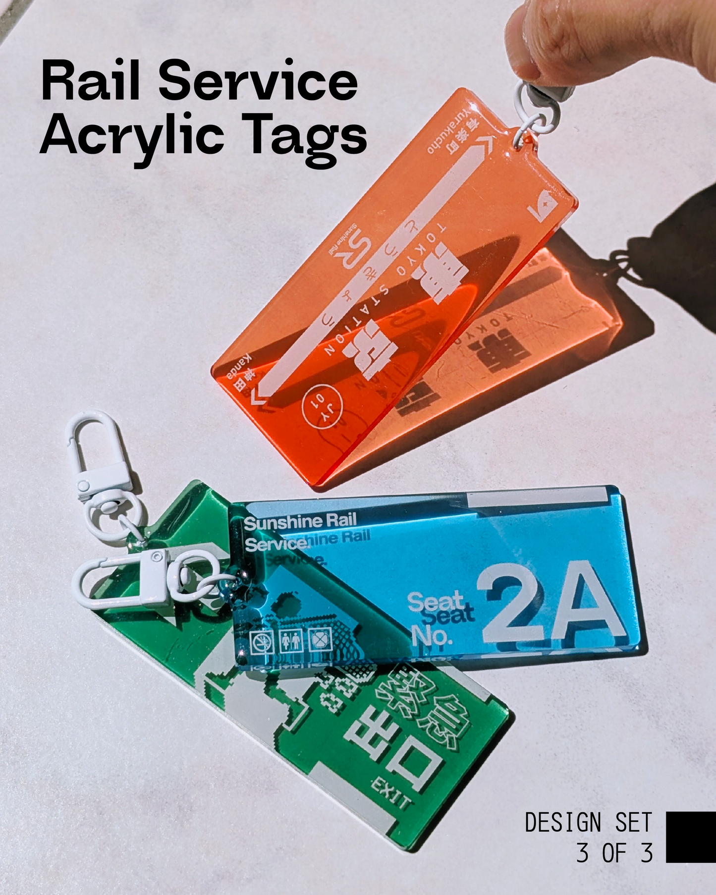 Seat Ticket Acrylic Tag