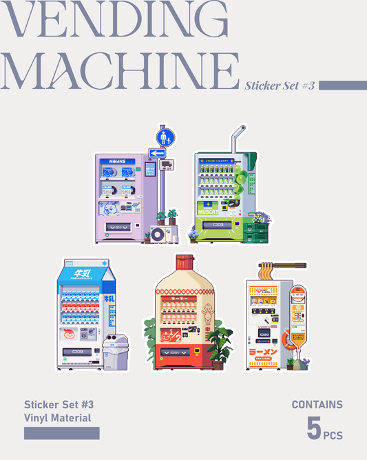 Vending Machine Pixel Sticker Set #3
