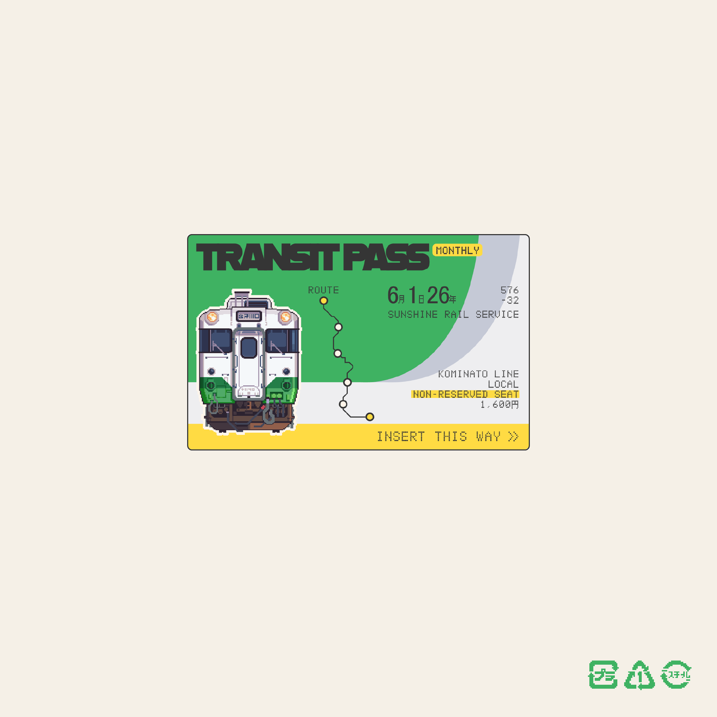 Transit Pass Sticker Cover