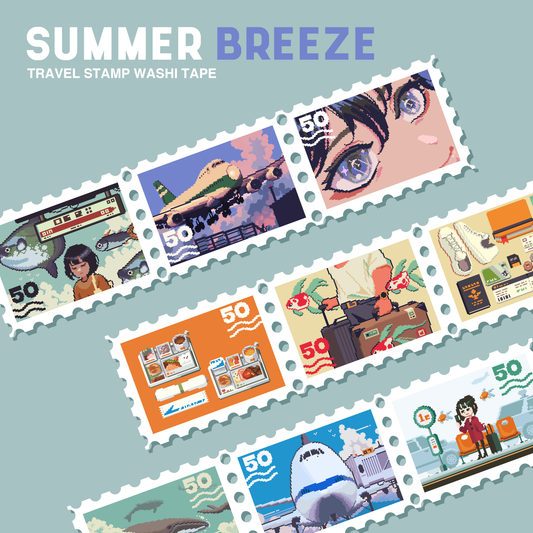 SUMMER BREEZE Stamp Washi Tape