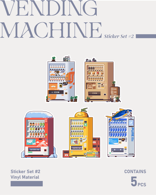 Vending Machine Pixel Sticker Set #2