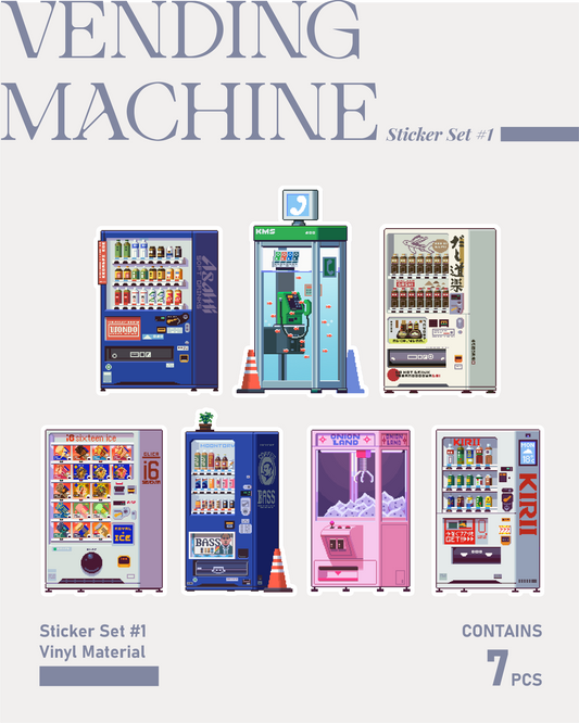 Vending Machine Pixel Sticker Set #1