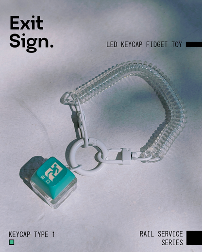 Exit Sign Keycap LED Fidget Toy