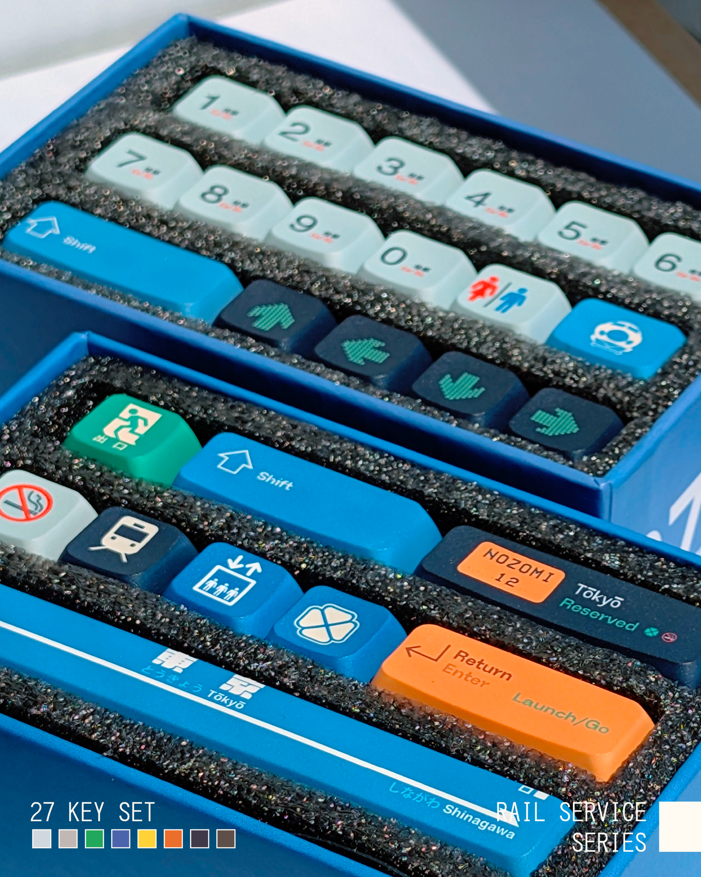 Rail Service PBT Keycap Set - 27 Keys