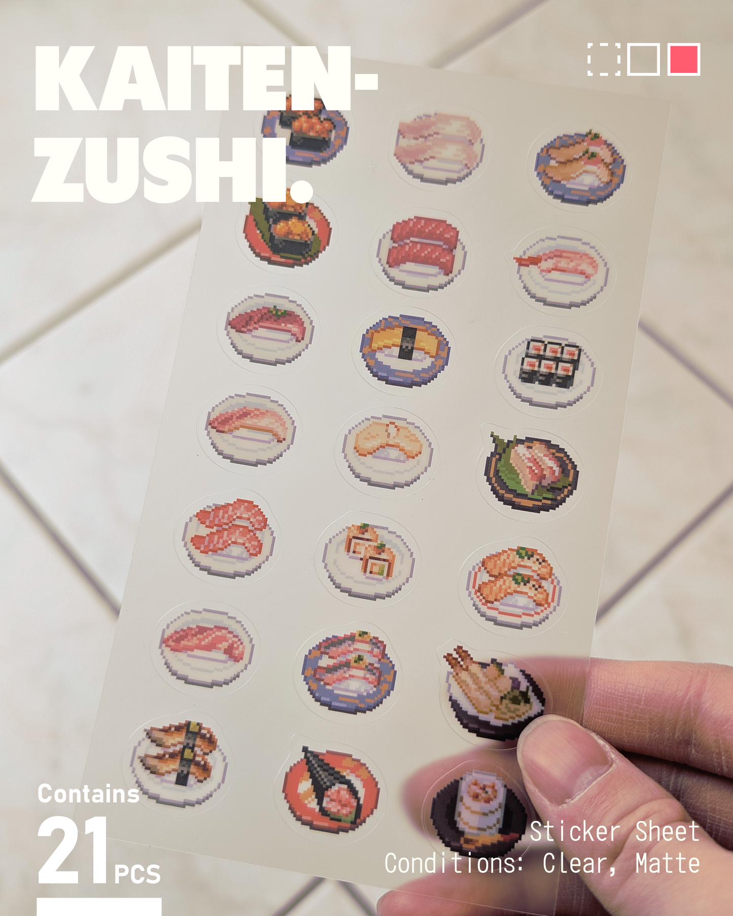 Kaitenzushi Sticker Sheet