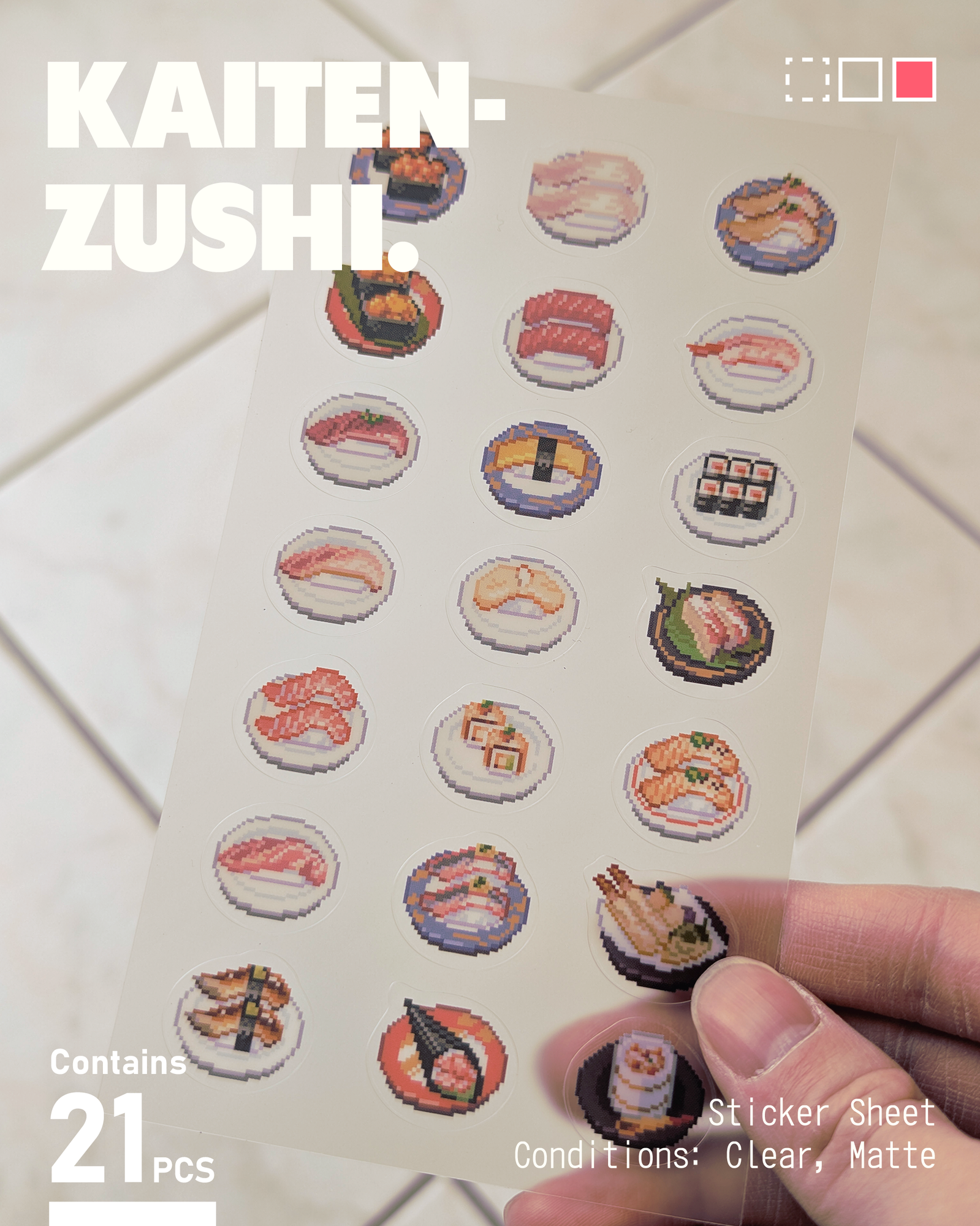 Kaitenzushi Sticker Sheet
