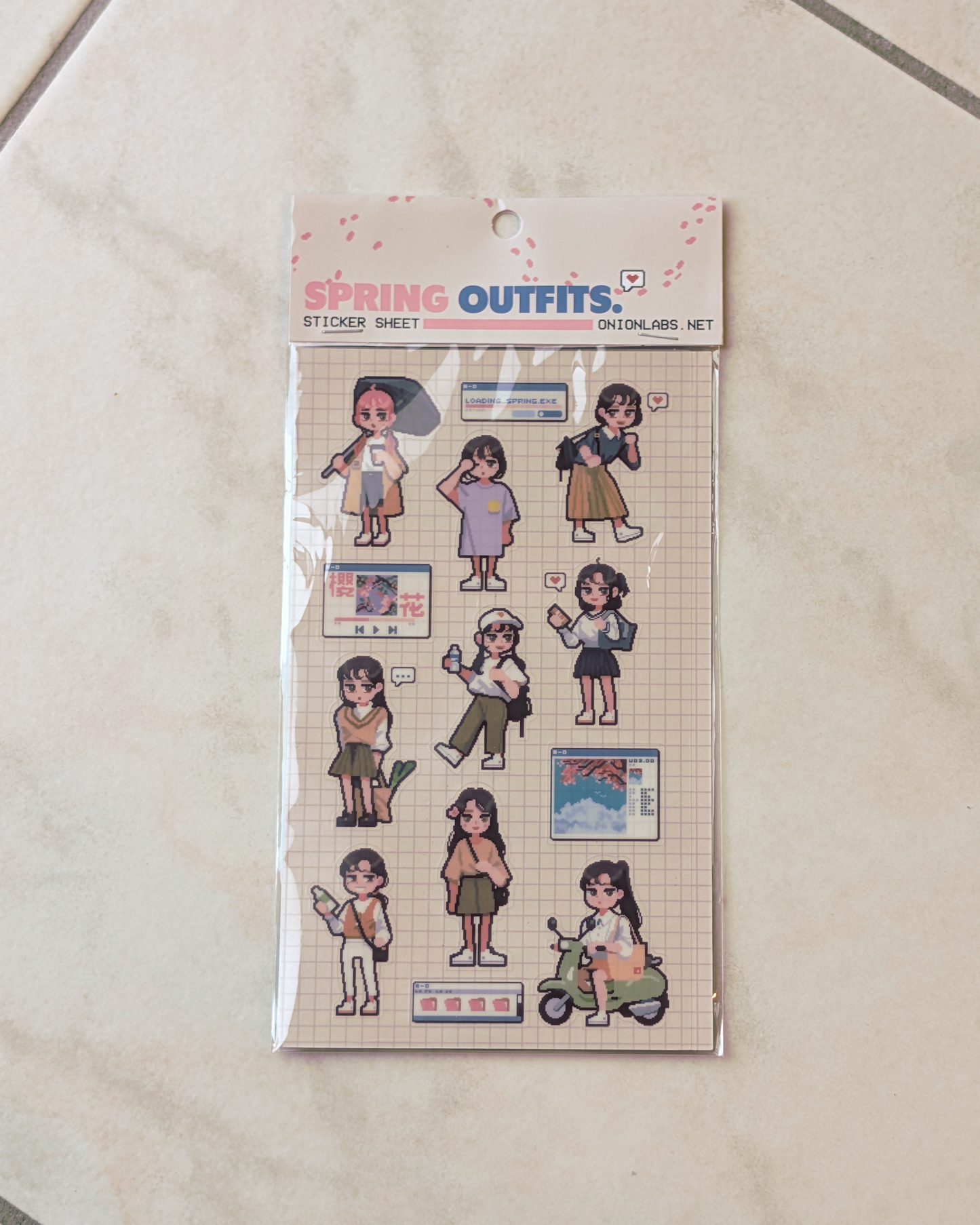 Spring Outfits Sticker Sheet