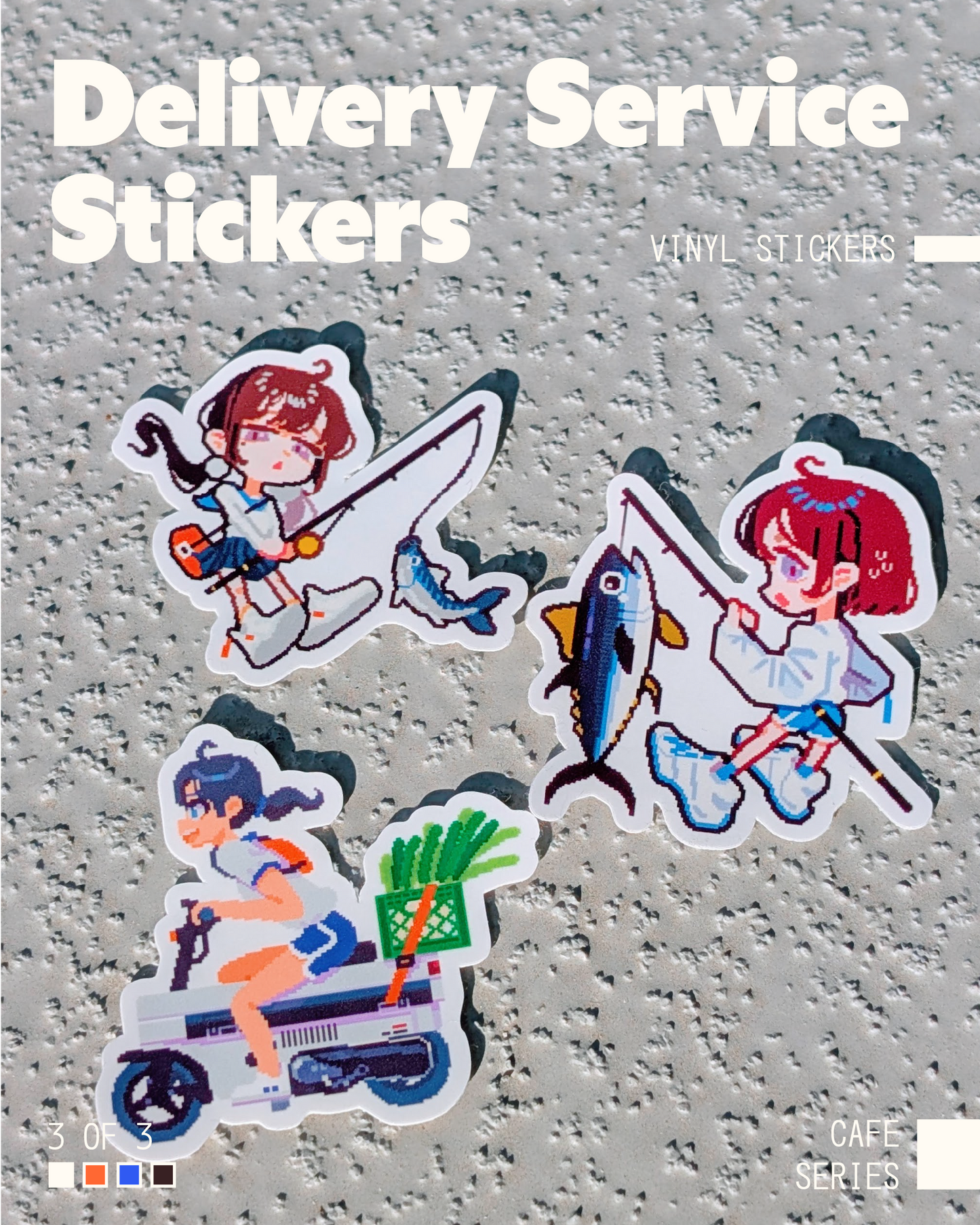 Delivery Service Vinyl Sticker Set