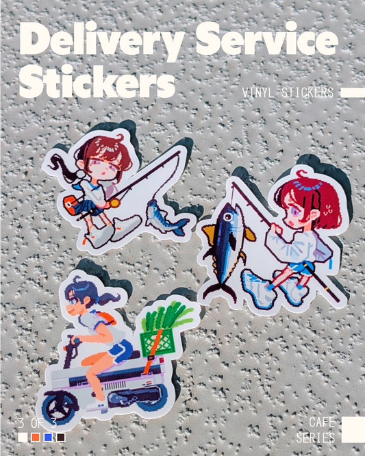Delivery Service Vinyl Sticker Set