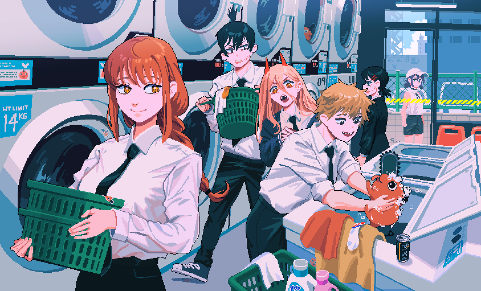 Chainsaw Man Laundry Duty Print