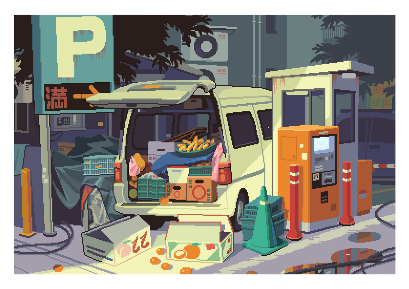 Backseat Grocer Print