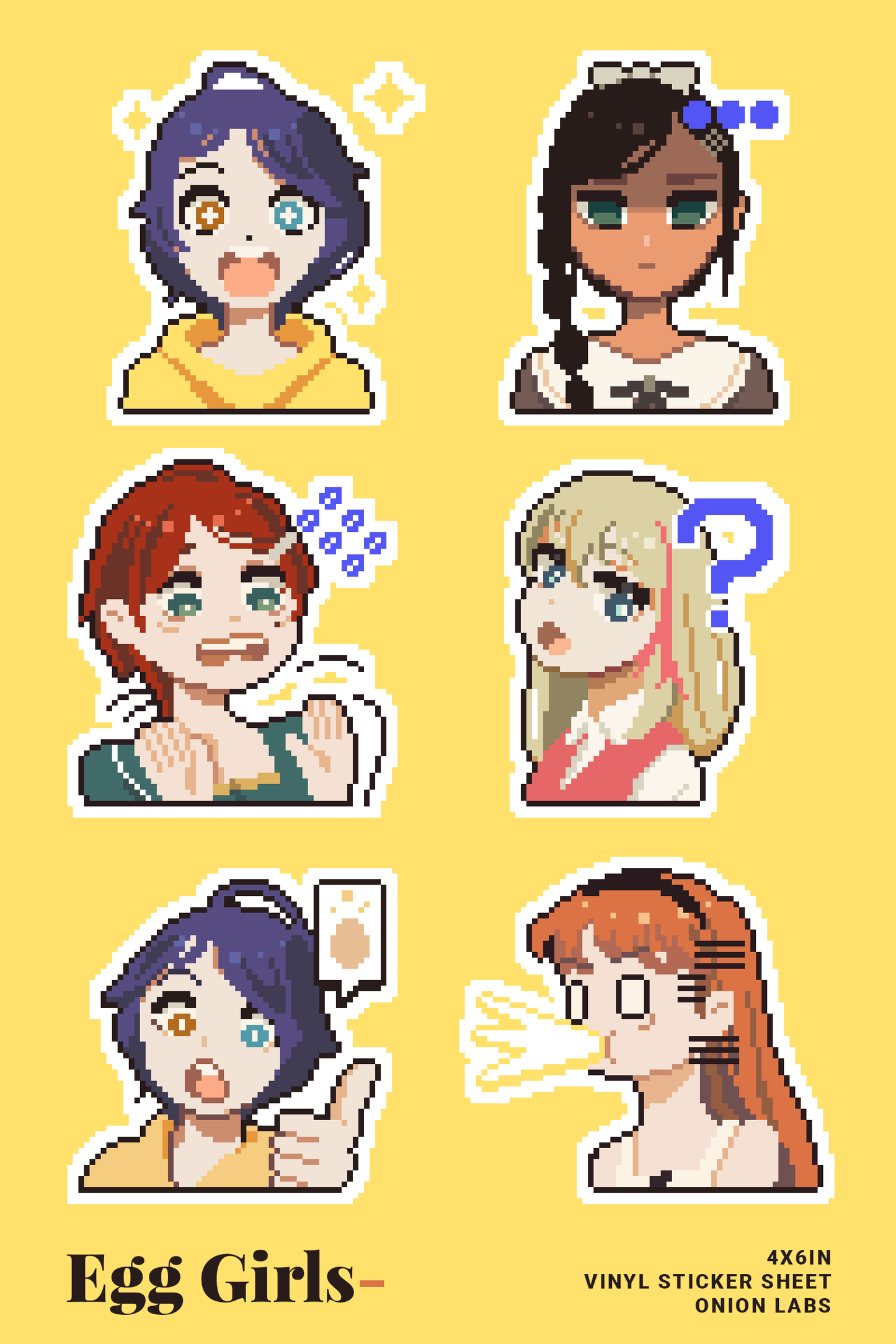 Egg Girls Sticker Sheet